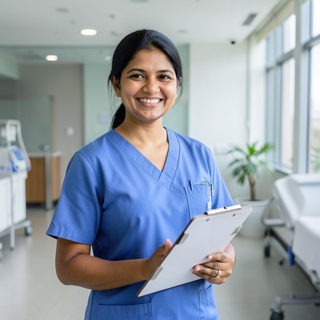 Nurse with a clipboard